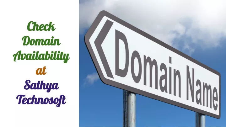 check domain availability at sathya technosoft