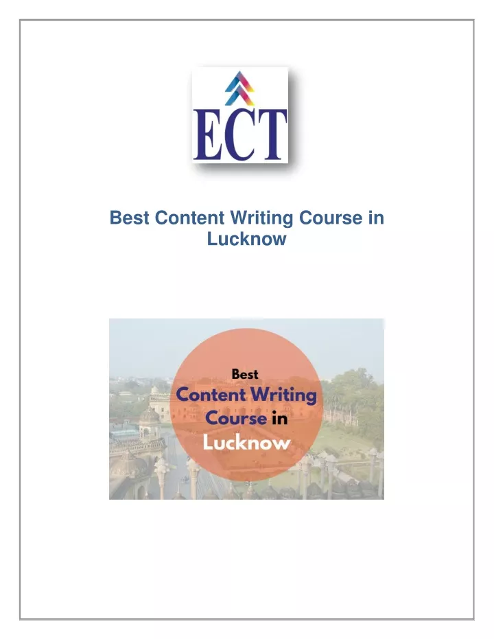 best content writing course in lucknow