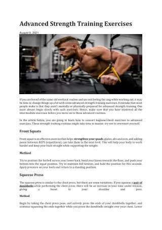 advanced strength training exercises