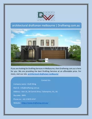 architectural draftsman melbourne draftwing com au