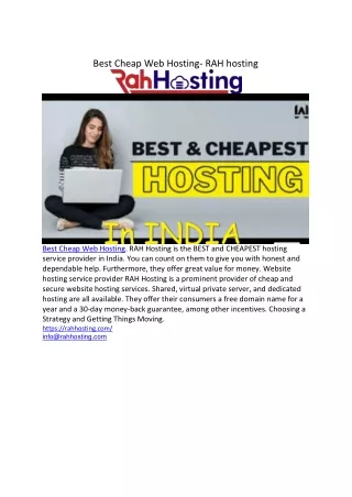 Best Cheap Web Hosting- RAH hosting