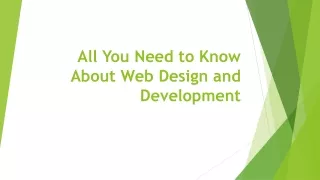 all you need to know about web design and development