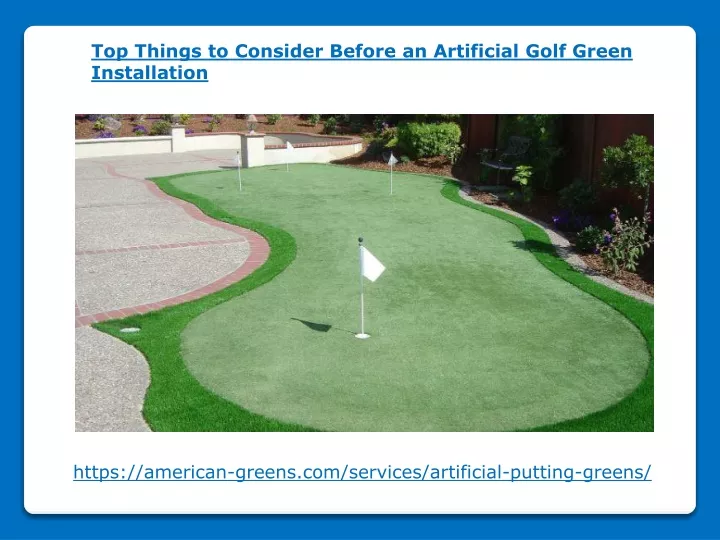 top things to consider before an artificial golf
