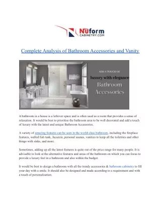 complete analysis of bathroom accessories