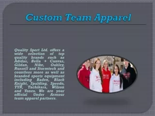 custom team apparel