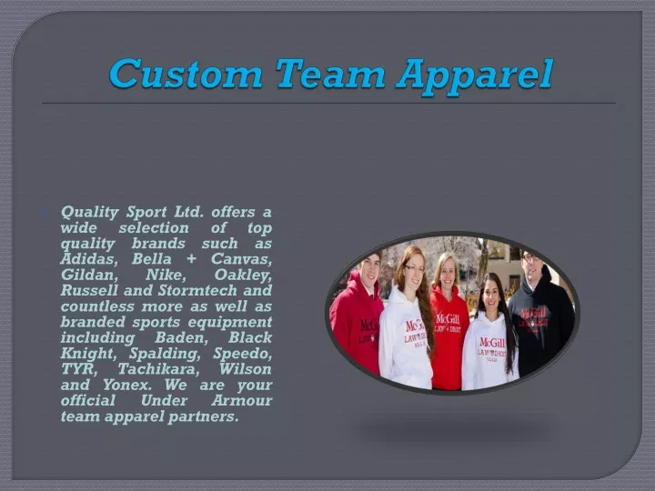 custom team apparel