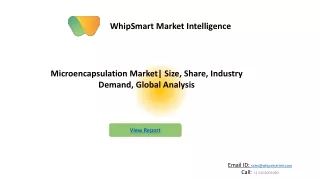 Microencapsulation Market Global Forecast 2027 by industry trends & Key Players