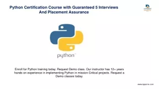 Python Course by Apponix Academy | 100% Placement Assurance