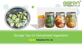 Amazing Health Benefits of Dehydrated Vegetables – Garon