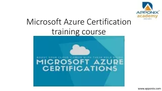 Microsoft Azure Certification training course