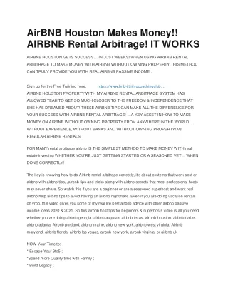 AirBNB Houston Makes Money