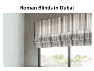 roman blinds in dubai