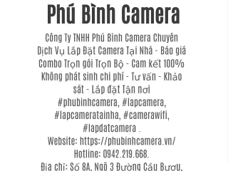 phú Bình camera
