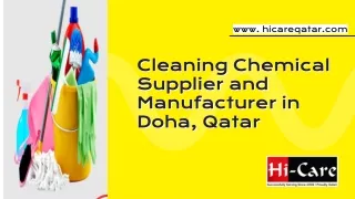 Cleaning Chemical Supplier and Manufacturer in Doha, Qatar