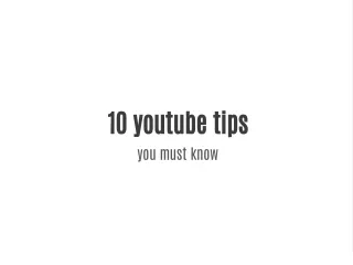 10 youtube tips