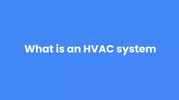 what is an hvac system