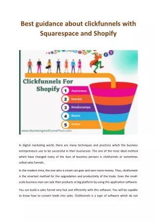 Best guidance about clickfunnels with Squarespace and Shopify