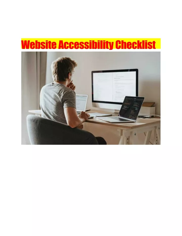 website accessibility checklist