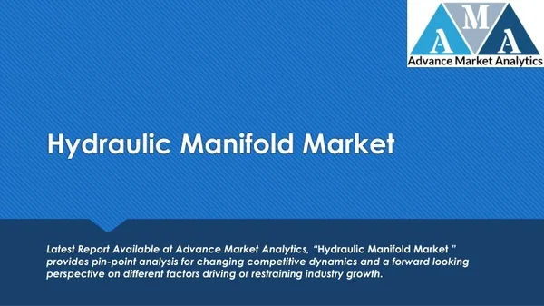Hydraulic Manifold Market: The Competitive Environment May Be at Best