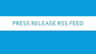 press release rss feed