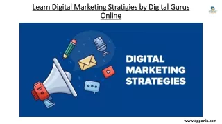 Learn Digital Marketing Stratigies by Digital Gurus Online
