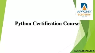 python certification course