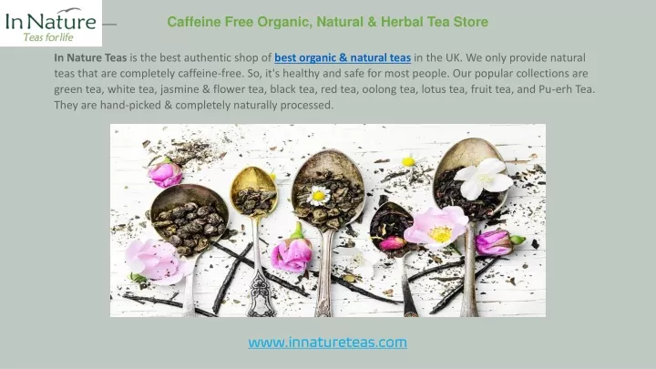 caffeine free organic natural herbal tea store