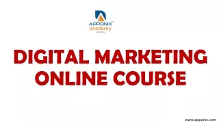 DIGITAL MARKETING ONLINE COURSE BY APPONIX