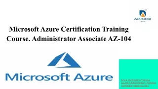 Microsoft Azure Certification Training Course.