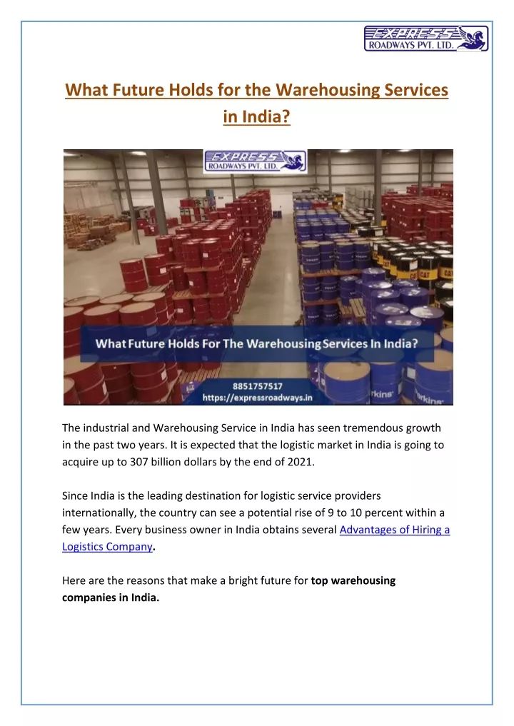 what future holds for the warehousing services