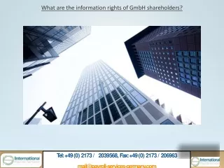 What are the information rights of GmbH shareholders