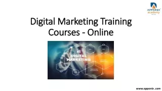 Digital Marketing Training Courses - Online