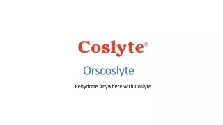 Instant Liquid drink for Rehydration - Coslyte RTD
