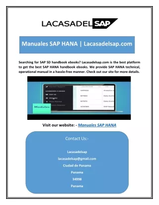 Manuales SAP HANA | Lacasadelsap.com