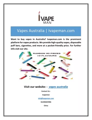 vapes australia ivapeman com