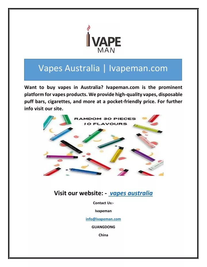 vapes australia ivapeman com