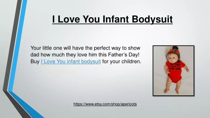 i love you infant bodysuit
