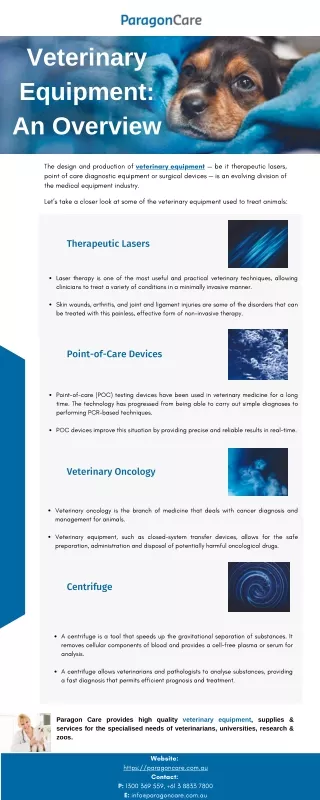 veterinary equipment an overview