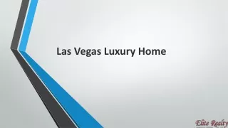 Las Vegas Luxury Home