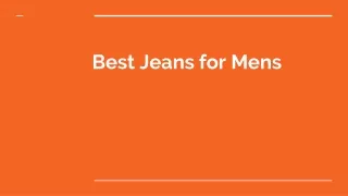 Best Jeans for Mens