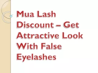 mua lash discount get attractive look with false eyelashes