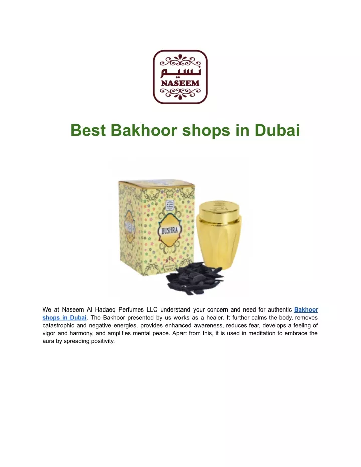 best bakhoor shops in dubai