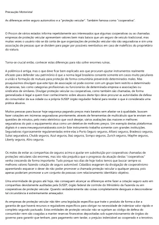 Tenha Cuidado ao pesquisar seguro auto. Conheça o que estão te escondendo na pro