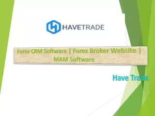Forex CRM Software | Forex Broker Website | MAM Software