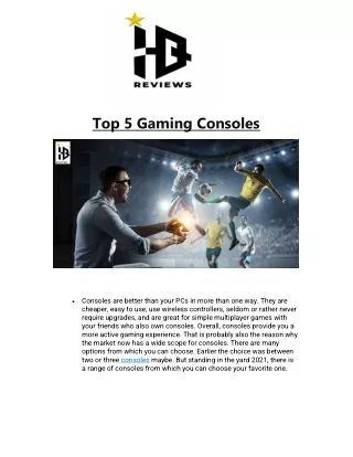 top 5 gaming consoles