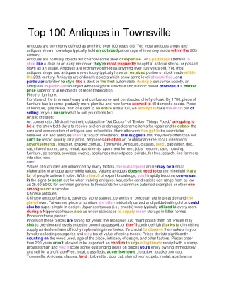 Top 100 Antiques in Townsville
