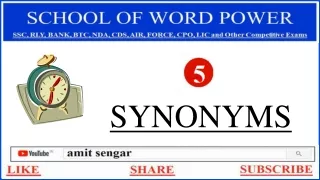 The most rated examination synonyms |SSC|UPSC|IELTS|TOEFL|VOCAB BY AMIT SENGAR