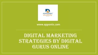 Digital Marketing Strategies by Digital Gurus Online