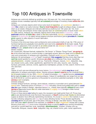 Top 100 Antiques in Townsville