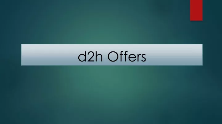 d2h offers